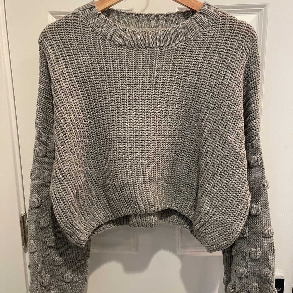 Vici Full of Cheer Cropped Knit Sweater